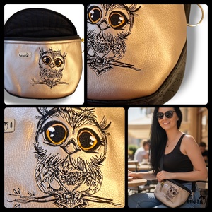 crossbody táska-bagoly - táska & tok - kézitáska & válltáska - vállon átvethető táska - Meska.hu
