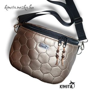 crossbody táska-arany, Táska & Tok, Kézitáska & válltáska, Vállon átvethető táska, Varrás, MESKA