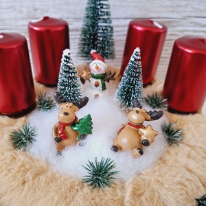 Adventi koszorú-szarvas figurákkal - karácsony - adventi díszek - adventi asztaldísz - Meska.hu