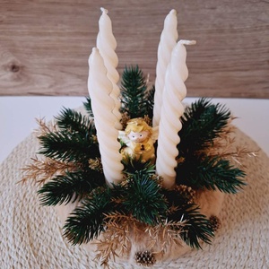 Angyalkás adventi asztaldísz - karácsony - adventi díszek - adventi asztaldísz - Meska.hu