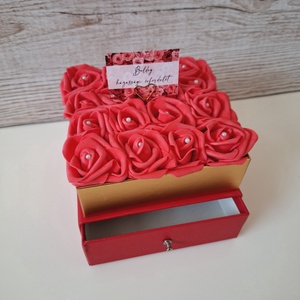 Fiókos rózsabox - otthon & életmód - dekoráció - virágdísz és tartó - virágbox, virágdoboz - Meska.hu