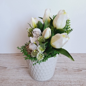 Élethű tulipános sírdísz - otthon & életmód - vallás - temetkezési tárgy - Meska.hu
