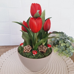 Katicás tavaszi dekoráció - otthon & életmód - dekoráció - asztal és polc dekoráció - asztaldísz - Meska.hu