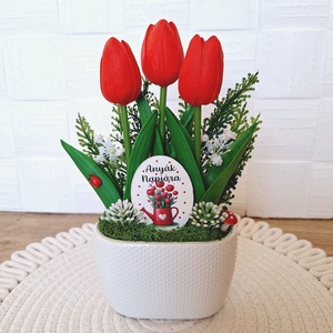 Anyák napi tulipán-piros - Meska.hu