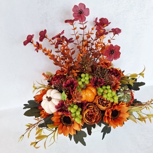 Őszi dekoráció bádog kaspóban - otthon & életmód - dekoráció - asztal és polc dekoráció - asztaldísz - Meska.hu