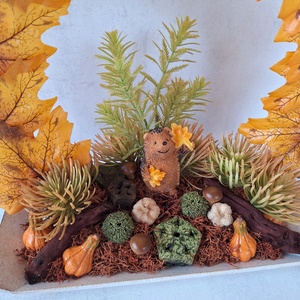 Ledes őszi dekoráció sünivel - otthon & életmód - dekoráció - asztal és polc dekoráció - asztaldísz - Meska.hu Ledes őszi dekoráció sünivel - otthon & életmód - dekoráció - asztal és polc dekoráció - asztaldísz - Meska.hu