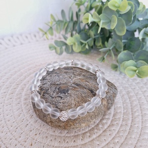 Csodás hegyikristály ásvány karkötő II., Ékszer, Karkötő, Gyöngyös karkötő, , MESKA