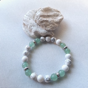 Howlit- Aventurin ásvány karkötő - ékszer - karkötő - gyöngyös karkötő - Meska.hu