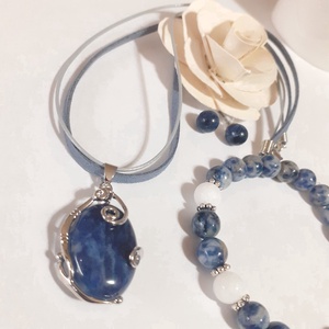 Szodalit ásvány ékszer szett - ékszer - ékszerszett - Meska.hu Szodalit ásvány ékszer szett - ékszer - ékszerszett - Meska.hu