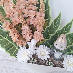 Nagy méretű sírdísz mécsessel - otthon & életmód - vallás - temetkezési tárgy - temetői gyertyák, mécsesek - Meska.hu