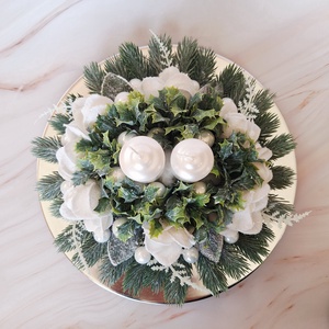 Ünnepi asztaldísz - karácsony - karácsonyi lakásdekoráció - karácsonyi fénydekoráció - Meska.hu