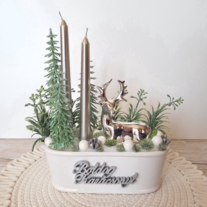 Karácsonyi dísz szarvassal - Meska.hu