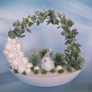 Ledes téli dekoráció  - karácsony - karácsonyi lakásdekoráció - karácsonyi fénydekoráció - Meska.hu