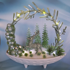 Ledes téli dekoráció III., Karácsony, Karácsonyi lakásdekoráció, Karácsonyi fénydekoráció, , MESKA