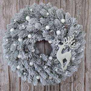 Ledes karácsonyi ajtódísz-hamvas, Karácsony, Karácsonyi lakásdekoráció, Karácsonyi ajtódíszek, , MESKA