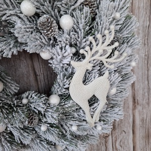 Ledes karácsonyi ajtódísz-hamvas - karácsony - karácsonyi lakásdekoráció - karácsonyi ajtódíszek - Meska.hu