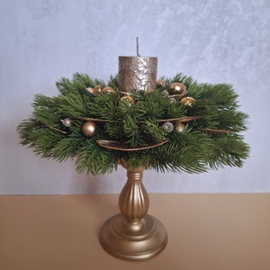 Talpas ünnepi asztaldísz-arany - karácsony - adventi díszek - adventi gyertyadíszek és koszorúdíszek - Meska.hu