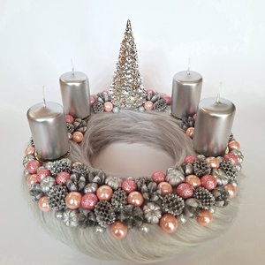 Adventi koszorú-ezüst - Meska.hu