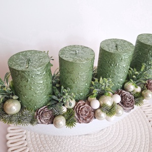 Adventi asztaldísz-menta - karácsony - adventi díszek - adventi asztaldísz - Meska.hu