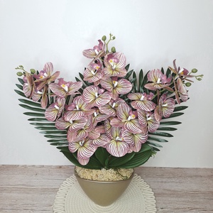 Különleges orchidea dekoráció kerámia kaspóban - otthon & életmód - dekoráció - asztal és polc dekoráció - asztaldísz - Meska.hu