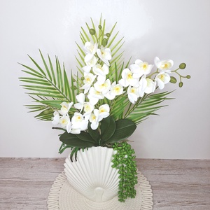 Különleges orchidea dekoráció kerámia kaspóban II. - otthon & életmód - dekoráció - asztal és polc dekoráció - asztaldísz - Meska.hu