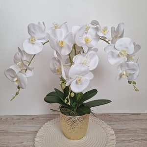 Különleges orchidea dekoráció kerámia kaspóban III. - otthon & életmód - dekoráció - asztal és polc dekoráció - asztaldísz - Meska.hu