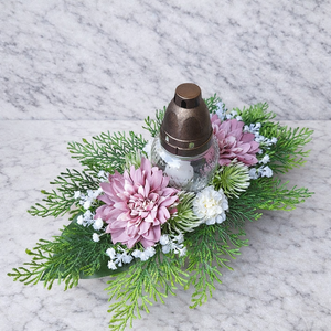 Sírdísz mécsessel V., Otthon & Életmód, Vallás, Temetkezési tárgy, Temetői gyertyák, mécsesek, , MESKA