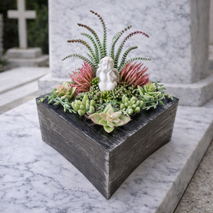 Különleges,tartós sírdísz angyalkával, Otthon & Életmód, Vallás, Temetkezési tárgy, Sírdísz, kegyeleti dísz, , MESKA