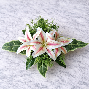 Sírdísz liliommal, Otthon & Életmód, Vallás, Temetkezési tárgy, Sírdísz, kegyeleti dísz, , MESKA