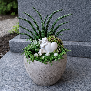 Különleges,tartós sírdísz angyalkával II., Otthon & Életmód, Vallás, Temetkezési tárgy, Sírdísz, kegyeleti dísz, , MESKA