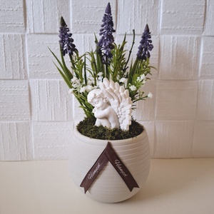 Angyalkás kegyeleti dísz II. - otthon & életmód - vallás - temetkezési tárgy - sírdísz, kegyeleti dísz - Meska.hu