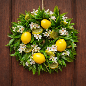 Nyári ajtódísz-citrom, Otthon & Életmód, Dekoráció, Ajtó- és ablak dekoráció, Ajtódísz & Kopogtató, , MESKA