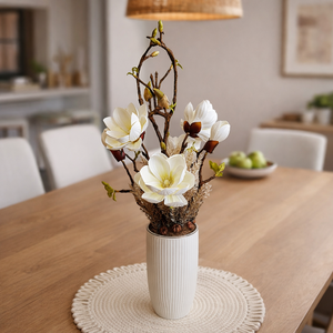 Magnólia kerámia kaspóban-krém - otthon & életmód - dekoráció - asztal és polc dekoráció - asztaldísz - Meska.hu