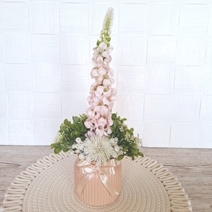 Selyem szarkaláb kerámia kaspóban IV. - otthon & életmód - dekoráció - asztal és polc dekoráció - asztaldísz - Meska.hu