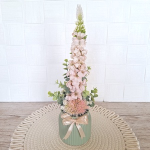 Selyem szarkaláb kerámia kaspóban I. - otthon & életmód - virágdekoráció - virágdíszek - virágdísz kaspóban - Meska.hu