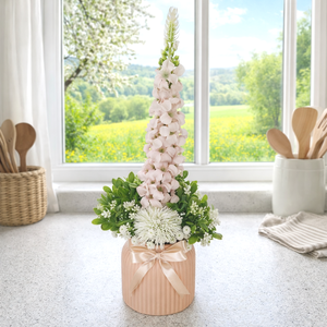 Selyem szarkaláb kerámia kaspóban IV., Otthon & Életmód, Dekoráció, Asztal és polc dekoráció, Asztaldísz, , MESKA