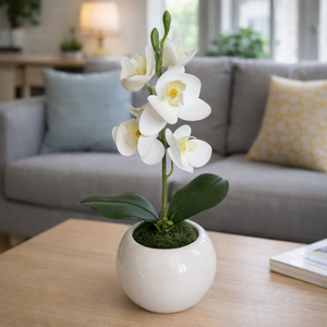 Élethű mini orchidea kerámia gömb kaspóban IV. - Meska.hu