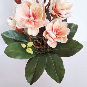 Magnólia dekoráció-barack - otthon & életmód - virágdekoráció - virágdíszek - virágdísz kaspóban - Meska.hu