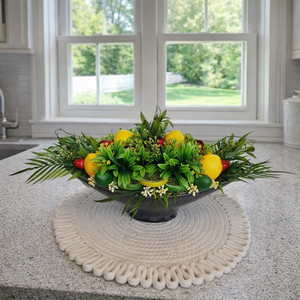 Asztaldísz gyümölcsökkel, Otthon & Életmód, Virágdekoráció, Virágdíszek, Asztali virágdísz, , MESKA