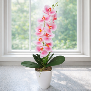 Orchidea dekoráció kerámia kaspóban I. - Meska.hu