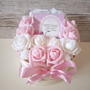  Babaköszöntő virágbox-lánynak - otthon & életmód - virágdekoráció - virágok - virágbox - Meska.hu