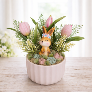 Tavaszi  dísz bájos nyuszival - Meska.hu