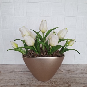 Élethű tulipános asztaldísz II. - otthon & életmód - dekoráció - asztal és polc dekoráció - asztaldísz - Meska.hu