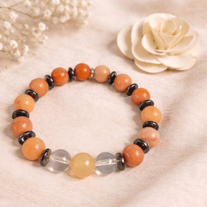 Aventurin-hematit ásvány karkötő, Ékszer, Karkötő, Gyöngyös karkötő, Ékszerkészítés, MESKA