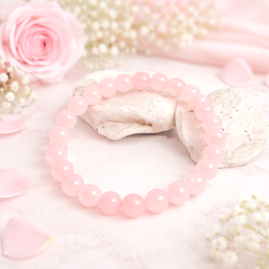 Rózsakvarc ásvány karkötő, Ékszer, Karkötő, Gyöngyös karkötő, , MESKA
