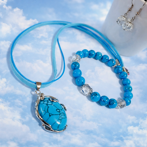 Türkiz ásvány ékszer szett, Ékszer, Ékszerszett, , MESKA