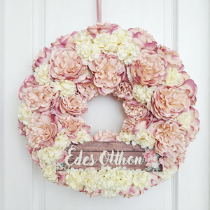 Csupa virágos ajtódísz, Otthon & Életmód, Dekoráció, Ajtó- és ablak dekoráció, Ajtódísz & Kopogtató, Virágkötés, MESKA