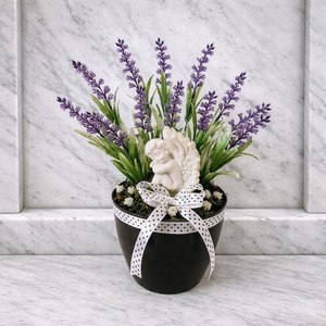 Angyalkás kegyeleti dísz III., Otthon & Életmód, Vallás, Temetkezési tárgy, Sírdísz, kegyeleti dísz, , MESKA