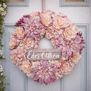 Csupa virágos ajtódísz - Meska.hu