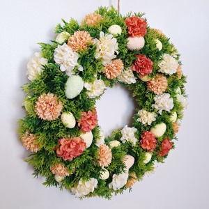 Húsvéti virágos ajtódísz - otthon & életmód - dekoráció - ajtó- és ablak dekoráció - ajtódísz & kopogtató - Meska.hu